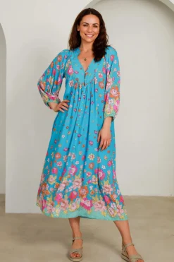 Fashion Express Brooklyn Midi Dress | Azure Floral