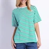 Fashion Express Brunswick Tee | Green Stripes