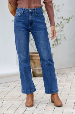 Fashion Express Calista Wide Leg Jeans | Mid Wash