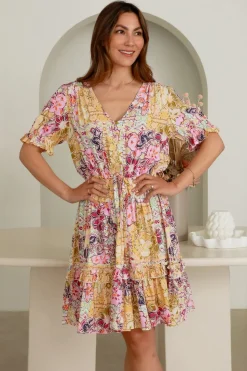 Fashion Express Eva Mini Dress | Flower Multi