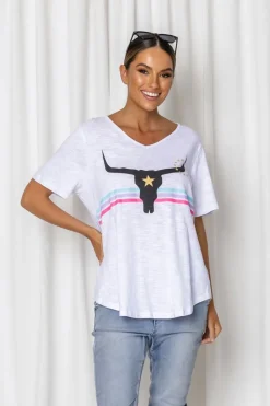 Fashion Express Harley Steer Tee | White