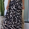 Fashion Express Hollywood Maxi Skirt | Indigo Vintage Leaf