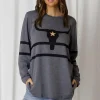 Fashion Express Jaydon Steer Long Sleeve Top | Slate