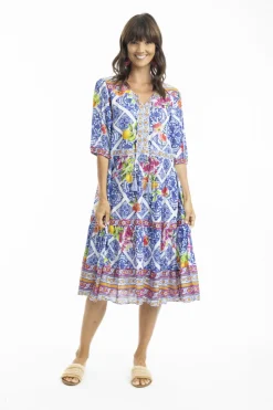 Fashion Express Lilah Boho Dress | Amalfi Blue