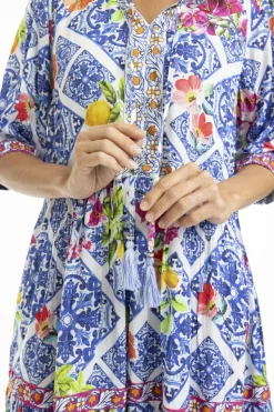 Fashion Express Lilah Boho Dress | Amalfi Blue