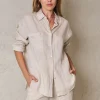 Fashion Express Millie Linen Shirt | Natural