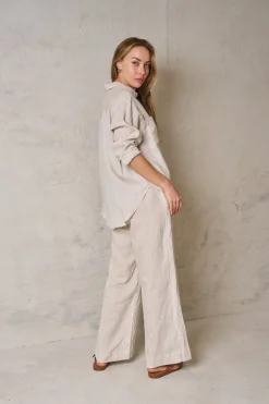Fashion Express Millie Linen Shirt | Natural