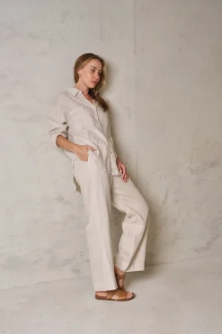 Fashion Express Millie Linen Shirt | Natural