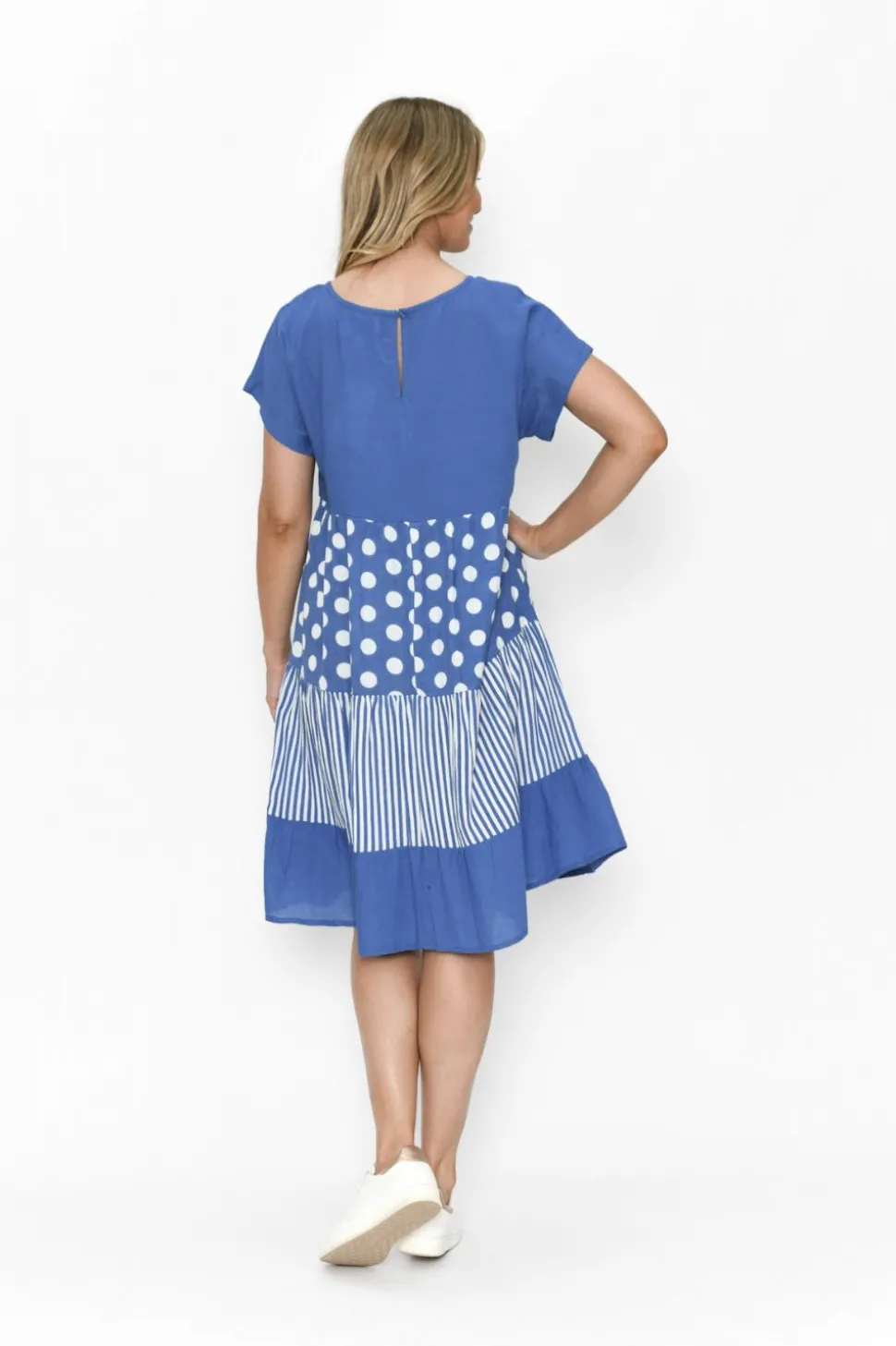 Fashion Express Nadia V-Neck Dress | Blue