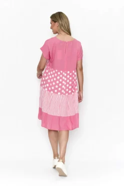 Fashion Express Nadia V-Neck Dress | Pink Lemonade
