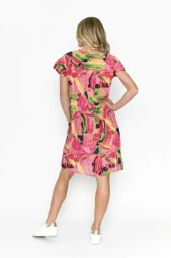 Fashion Express Nicola Dress | Abstract Pink