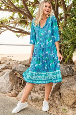 Fashion Express Rebecca Dress | Watercolour Sea