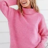 Fashion Express Roll Neck Canyon Knit | Pink
