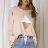 Fashion Express Shine Bright Diamond Sweat | Taupe