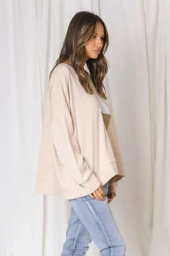 Fashion Express Shine Bright Diamond Sweat | Taupe