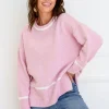 Fashion Express Slouch Contrast Knit | Pink