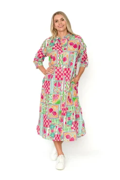Fashion Express Sofia Shirt Dress | Orange Sun