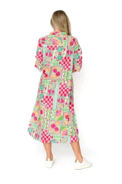 Fashion Express Sofia Shirt Dress | Orange Sun