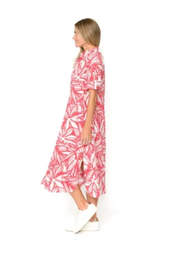 Fashion Express Sofia Shirt Dress | Tribal Coral