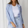 Fashion Express Solace Stripe Relaxed Shirt | Sky/White