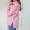 Fashion Express St Moritz Roll Neck Knit | Pink