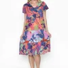 Fashion Express Thalia Tiered Dress | Tropical Sea