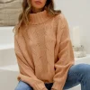 Fashion Express Tuscan Cable Knit | Camel