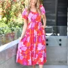 Fashion Express V Neck Summer Dress