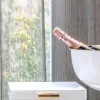 Fashion Express White Jewel Box with Gold Handle