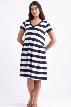 FOIL New Girl Dress | Navy Stripe