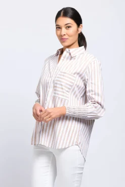 FOIL Off The Cuff Shirt | Sand Stripe