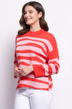 FOIL Zip Code Sweater | Orange Tiger
