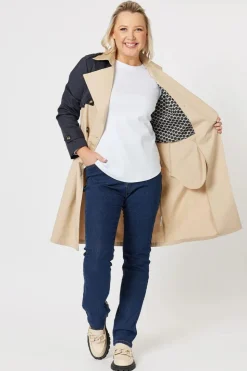 Gordon Smith Bree Trench Coat | Natural/Navy