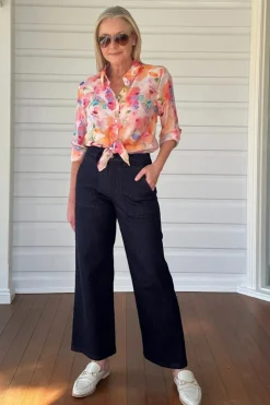 Gordon Smith Hudson Wide Leg Jean | Dark Denim