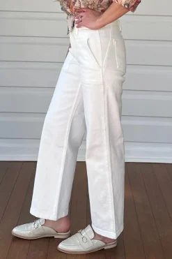 Gordon Smith Hudson Wide Leg Jean | Ivory