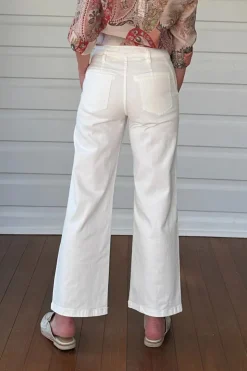 Gordon Smith Hudson Wide Leg Jean | Ivory