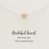 Grateful Heart Necklace | Rose Gold