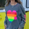 Hammill & Co Vintage Heart Sweat | Charcoal