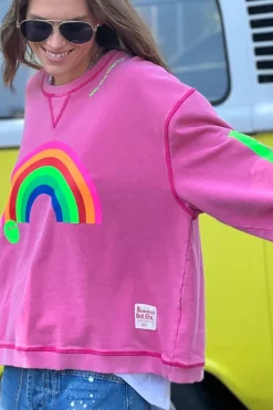 Hammill & Co Vintage Rainbow Sweat | Washed Pink