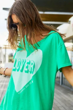 Hammill & Co Vintage Wash Lover Heart Tee | Green