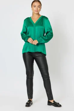 Hammock & Vine Leigh Wetlook Pant | Black