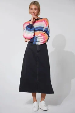 Haven Dalton Denim Skirt | Slate
