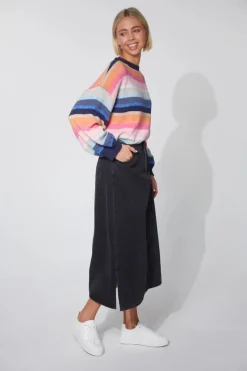 Haven Dalton Denim Skirt | Slate