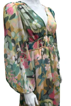 Isabella Dress | Pink/Green Foral