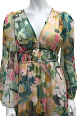 Isabella Dress | Pink/Green Foral