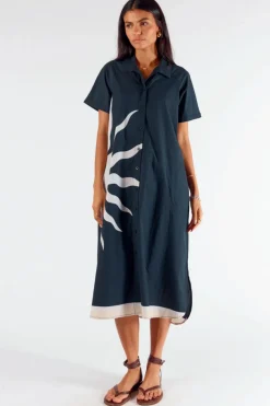 ITAMI Soleil Shirt Dress | Black