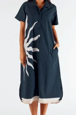 ITAMI Soleil Shirt Dress | Black