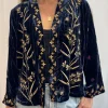Johnny Was Aria Velvet Bolero | Blue Night