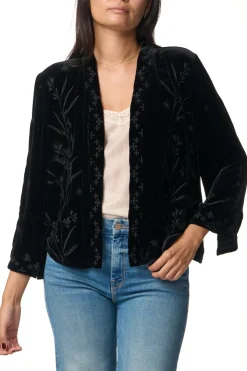 Johnny Was Aria Velvet Bolero | Black