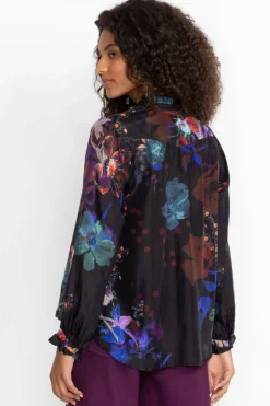 Johnny Was Jolene Ruffle Blouse | Midnight